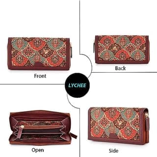 Lychee bags Women Printed Canvas Multicolour Wallet