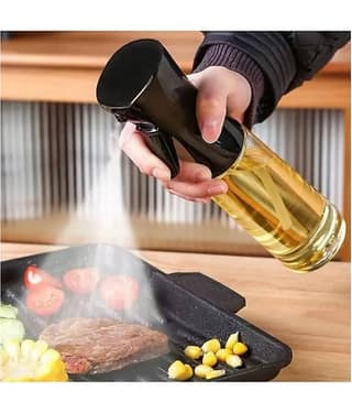 QitmirMKT Oil Spray Bottle Premium Glass Leak Proof (200 ML) Glass Assorted Oil Container ( Set of 1 )