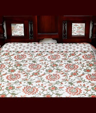 Dreamsheet Cotton 1 Single Bedsheet without Pillow cover ( Orange )