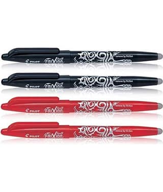Pilot Frixion Roller Pen Black 2 and Frixion Roller Pen Red 2