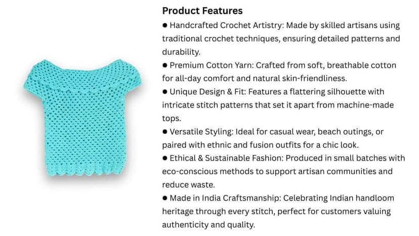 Crochet Top 1 Piece Each view 3