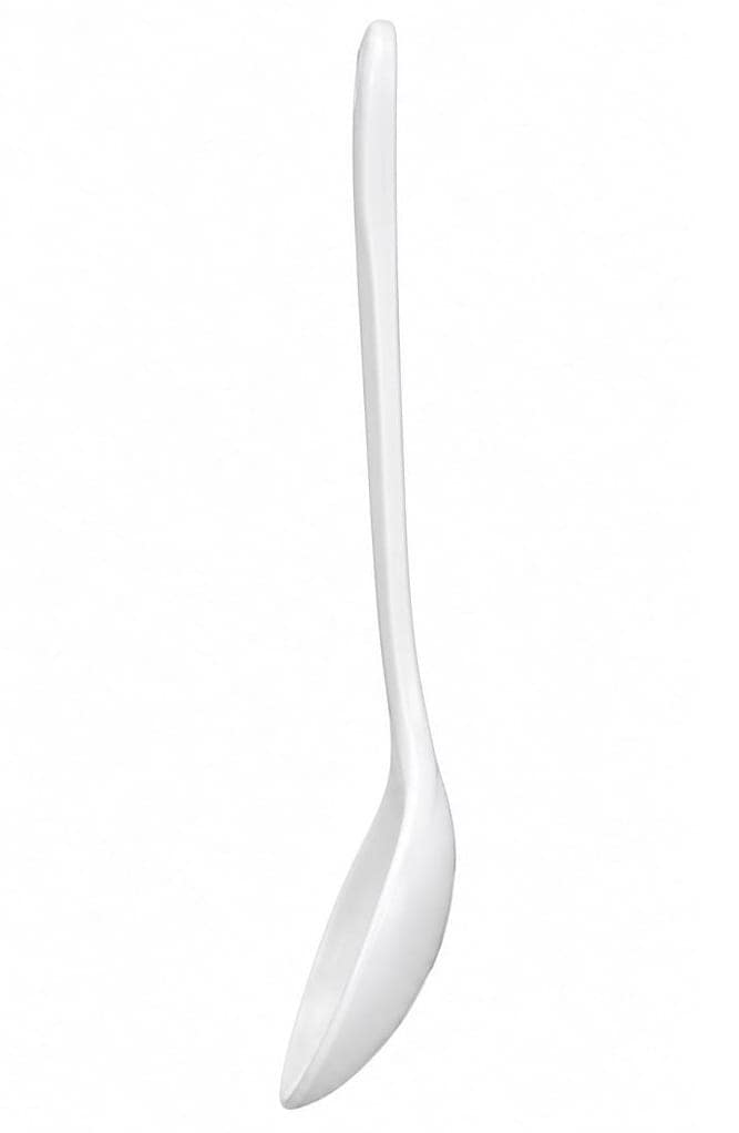Milton Melamine Premium White Long Slotted Perforated Serving Spoon , 1 U view 3