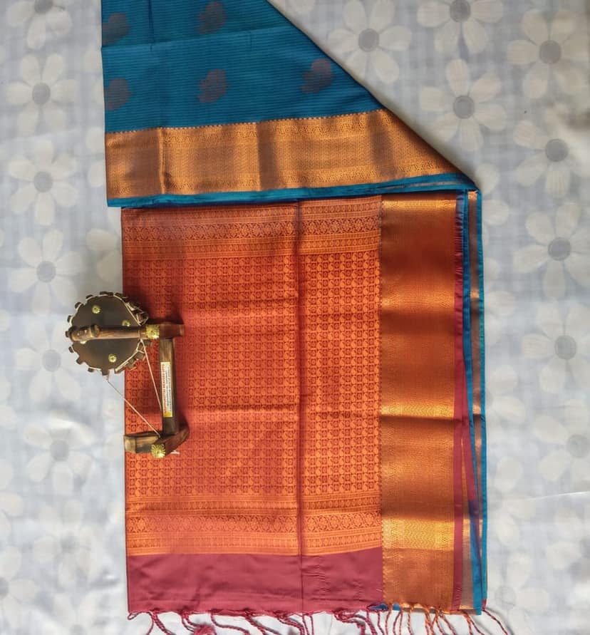Vastrakala Style Wedding Soft Silk Saree with Blouse view 2