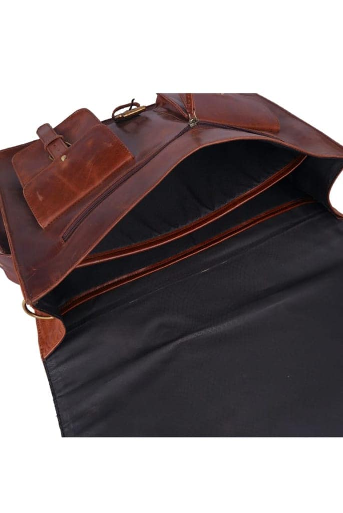 Ganpati Enterprise Handcrafted Leather Laptop Messenger Bag for Office view 3