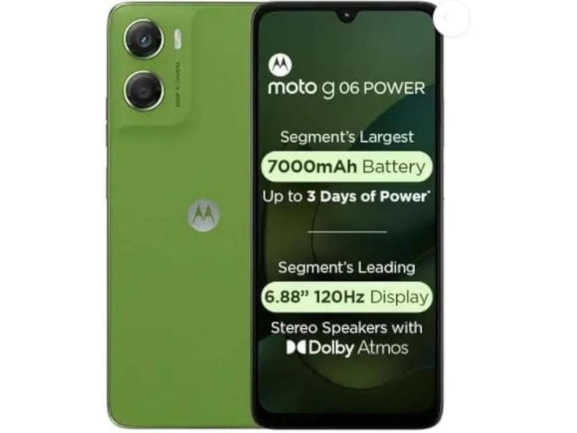 Motorola G06 Smartphone, 4GB RAM, 64GB Storage - Pantone Tendril