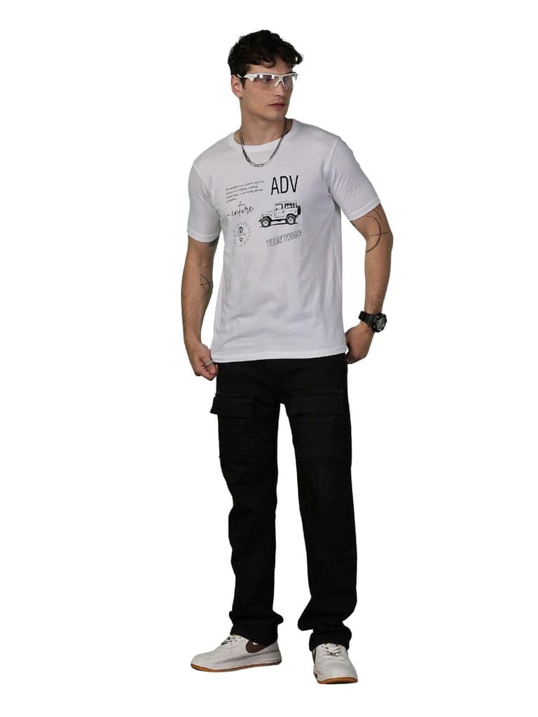 Cotton White Adventure T-Shirt view 2