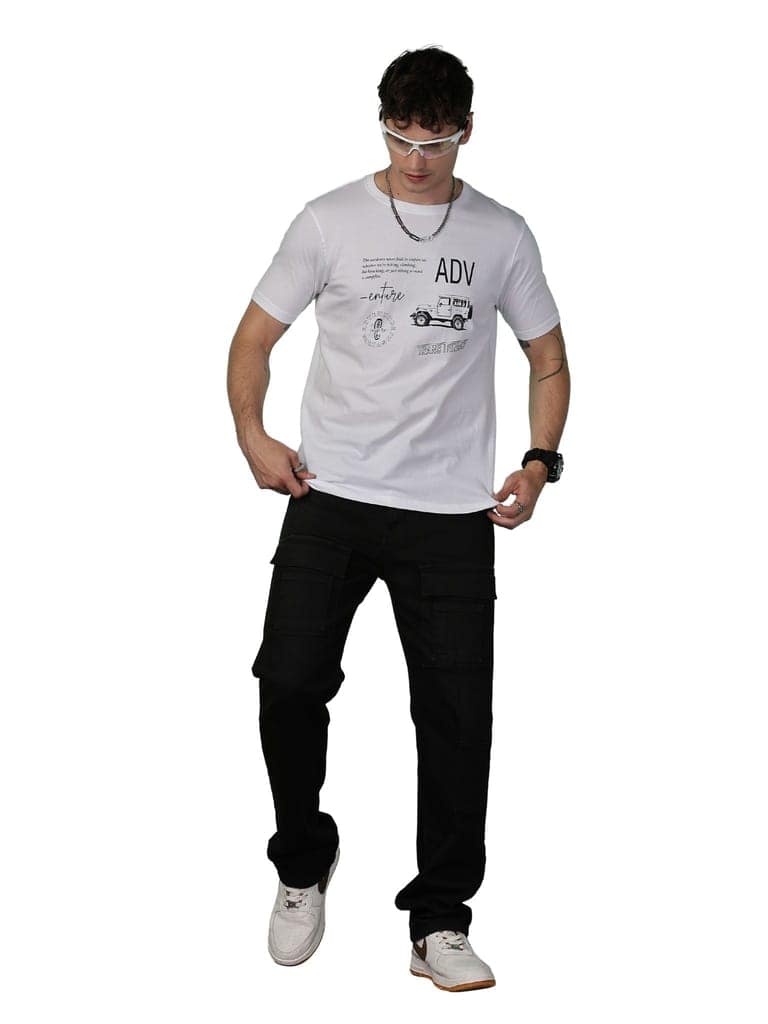Cotton White Adventure T-Shirt view 6