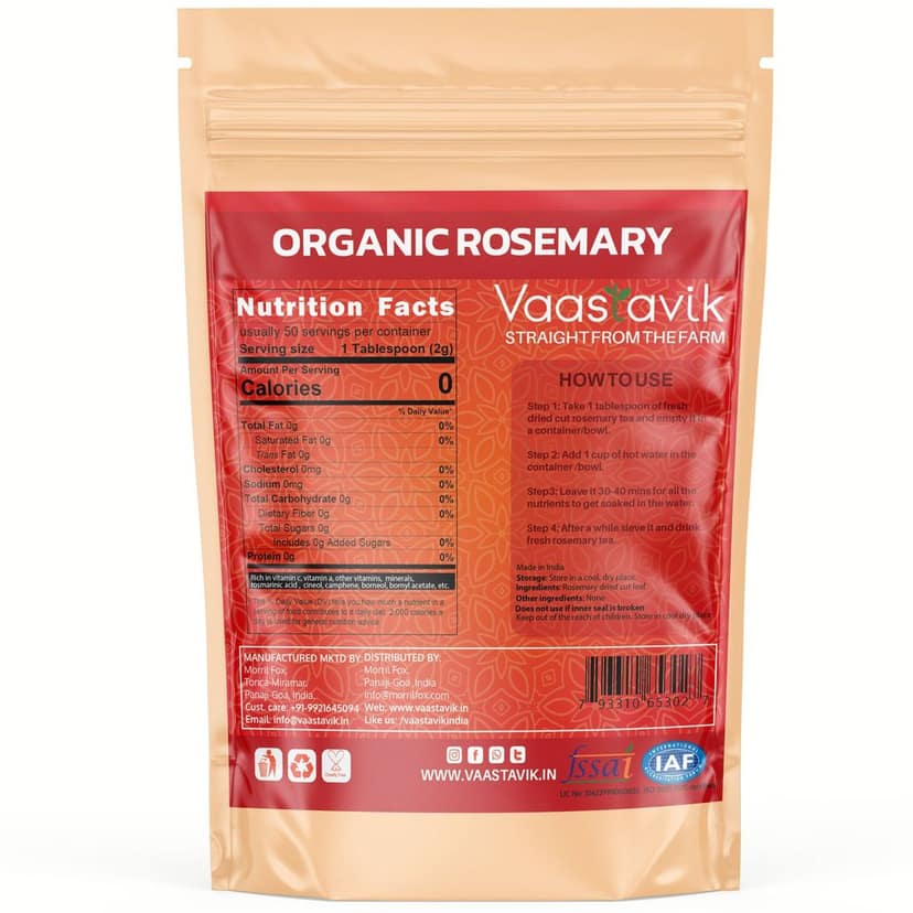 Vaastavik Pure Rosemary Leaf Tea 100 gm view 2