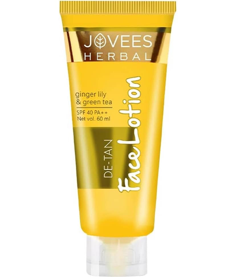 Jovees Herbal De-Tan Lotion SPF 40 PA++ UVA/UVB Protection For All Skin Types 60ml (Pack of 1)