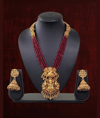 ROFARWORD Gold Brass Necklace Set ( Pack of 1 )
