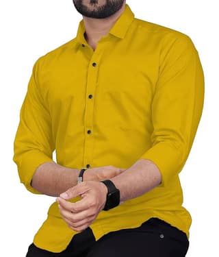 Vida Loca Cotton Blend Slim Fit Solids Full Sleeves Men's Casual Shirt - Navy ( Pack of 1 )