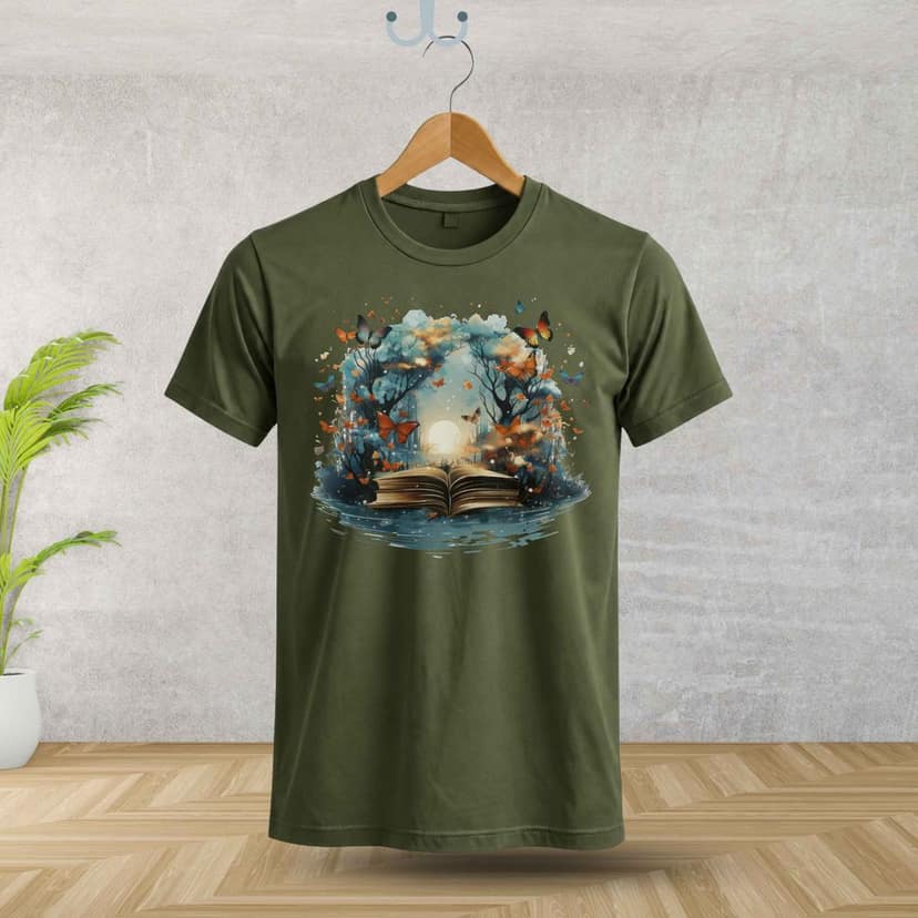Trishoolin "Enchanted Storybook Forest" Floral Theme Art T-Shirt | Design 30196MB