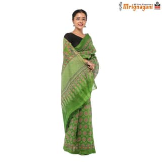 HANDLOOM CHANDERI SILK SAREE WITH BLOUSE (SKU - 1SCZ01180422 , SAREE - 1236)