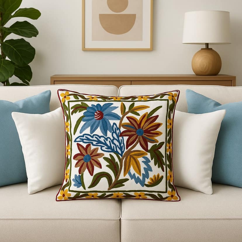 Royal Floral Throw Pillow