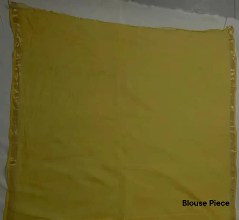 Lemon Yellow Kota Doria Silk Cotton Saree with Golden Woven Border view 5