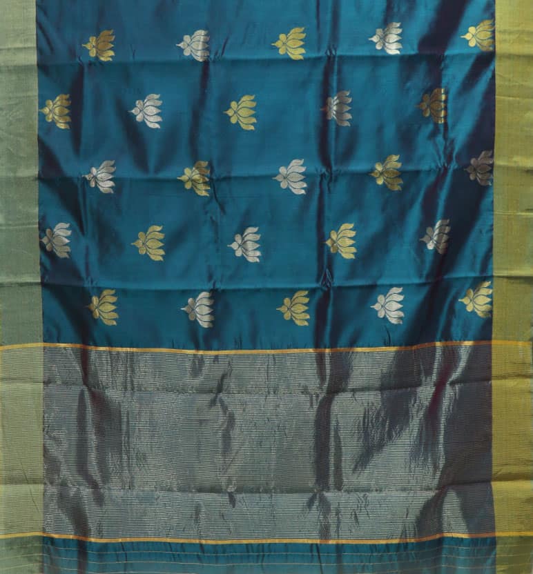 Handloom Chanderi Silk Saree view 2
