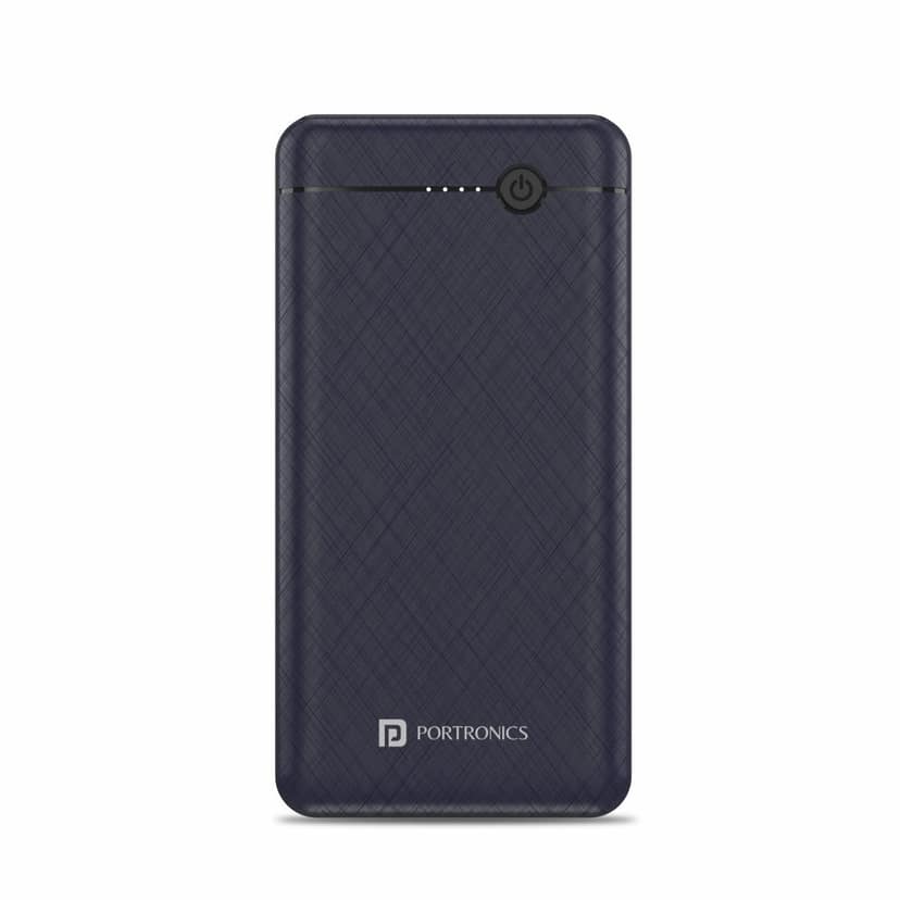 Portronics Power Brick II 10000 mAh,2.4A 12w Slim Power Bank with Dual USB Output Port for iPhone, Anrdoid & Other Devices.