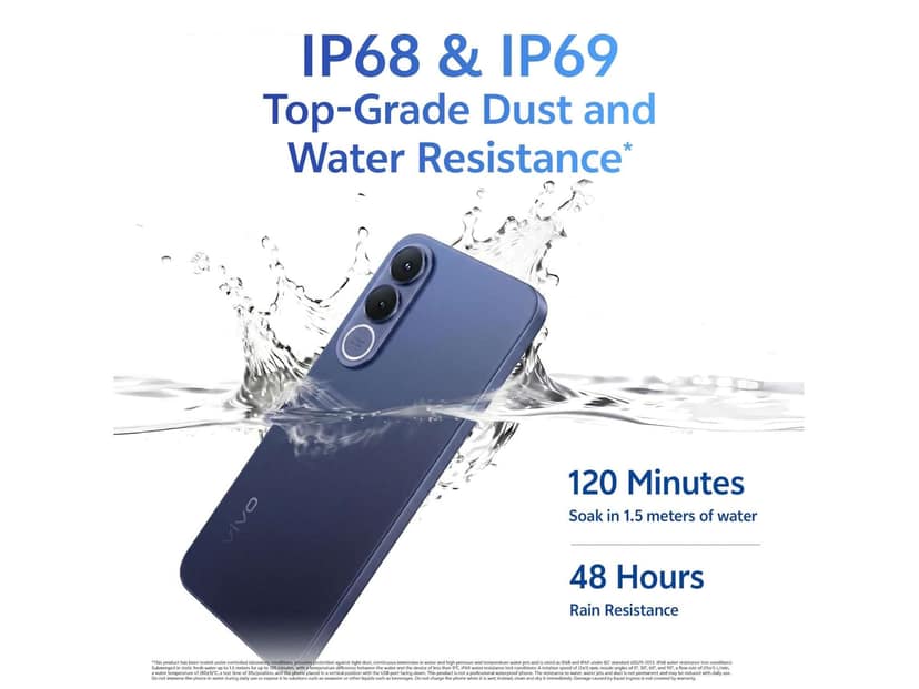 Vivo V70 FE 5G (8GB RAM, 256GB Storage)Smartphone 5G Connectivity, FHD+ Display, Fast Performance & Long Battery Life - Monsoon Blue view 3