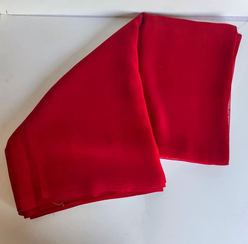 Red Chiffon Fabric by the Yard for Sewing, Apparel, and Home Decor view 2