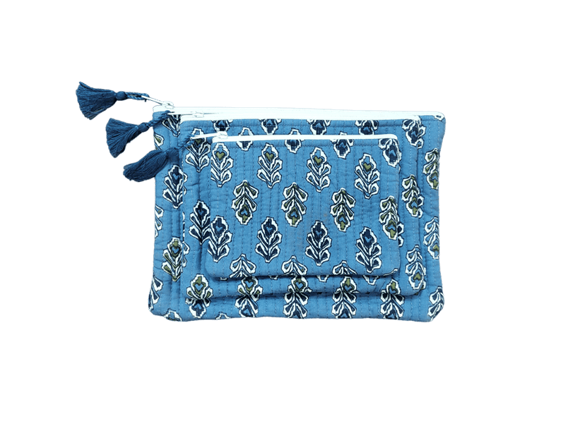 NIRJHARI Crafts Handmade Set of 3 Pouches view 2