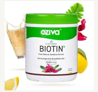 OZiva Plant Based Biotin for Improved Hair Thickness, 100% Natural, Clinically Proven, (Lemon, Sesbania) OZiva Plant Based Biotin for Improved Hair Thickness, 100% Natural, Clinically Proven, (Lemon, Sesbania) 250g
