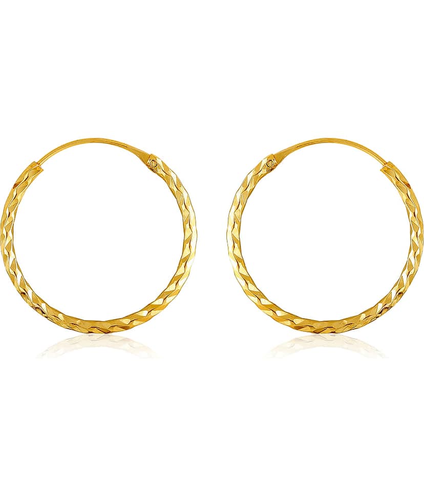 Vighnaharta Shimmering Bejeweled Alloy Gold Bali Earring for Women and Girls VFJ1369ERG