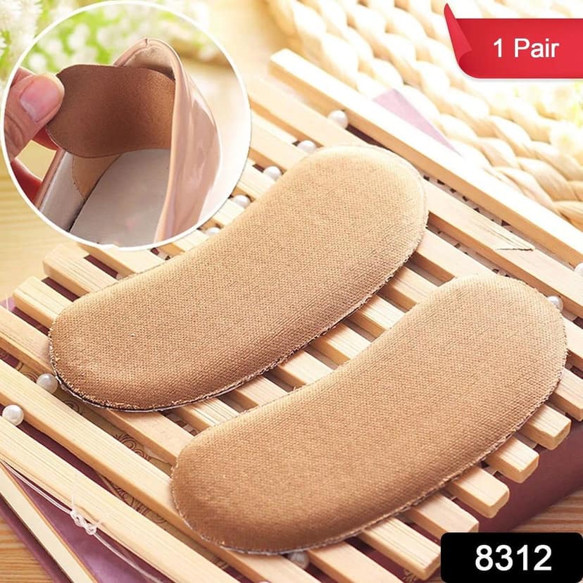 Fabric Sticky Shoe Back Heel Insoles Protector Liner Pads (1 Pair) view 2