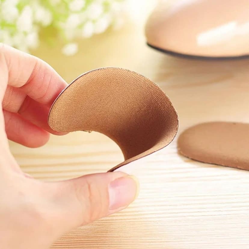 Fabric Sticky Shoe Back Heel Insoles Protector Liner Pads (1 Pair) view 4