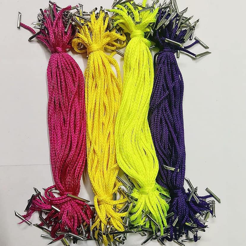 Multi-Colour Office Paper File Clip Tag � 8 Inch (Pack of 120) � Cotton Binding Lace with Tin Tags | Standard Length File Knots Thread for Office & School � Cotton Treasury Tags for Office Files view 3