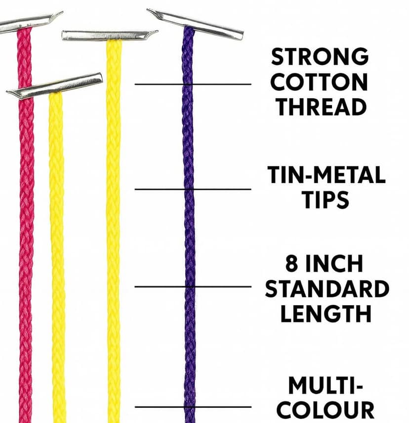 Multi-Colour Office Paper File Clip Tag � 8 Inch (Pack of 120) � Cotton Binding Lace with Tin Tags | Standard Length File Knots Thread for Office & School � Cotton Treasury Tags for Office Files view 4