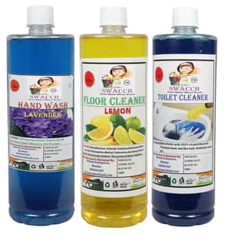 Home Care Combo Hand Wash Lavender, Floor Cleaner Lemon & Toilet Cleaner 1 Litre (Pack of 3)