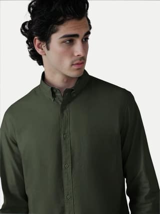 Mens Black Oxford shirt