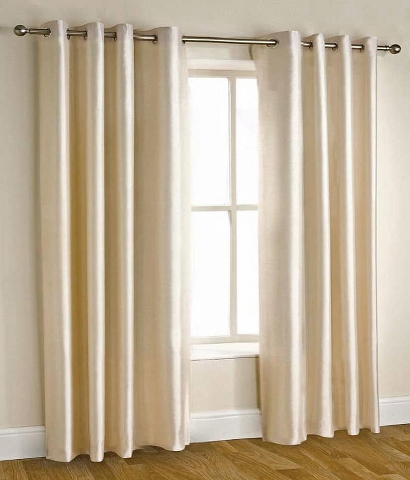 Homefab India Plain Semi-Transparent Eyelet Door Curtain 6ft (Pack of 2) - Maroon