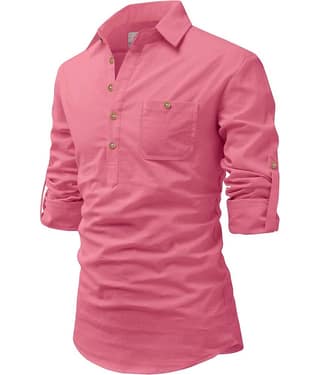 Vida Loca Sky Blue Cotton Blend Men's Shirt Style Kurta ( Pack of 1 )