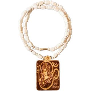Shiv Ji Bageshwer Dham Tulsi Mala Beads Wood Necklace