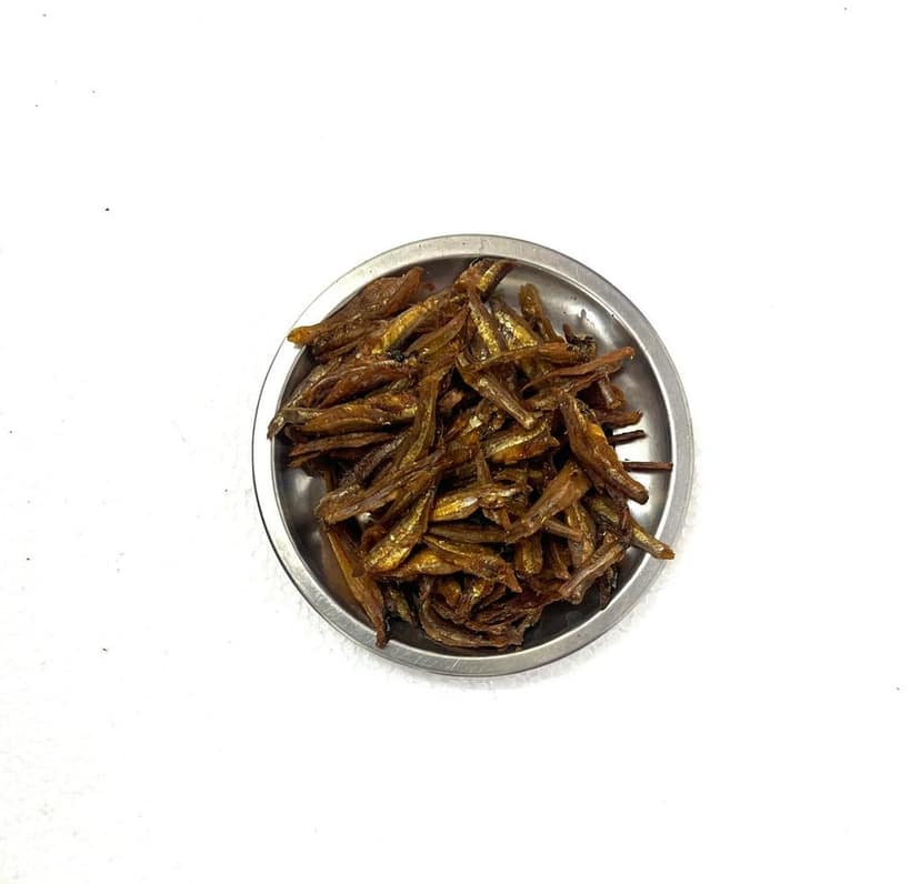 Dry fish/Dry Anchovies Chips(Roasted)/ready to eat/100gm/100%NATUARAL FOOD/ONLY SEA FOODS view 3