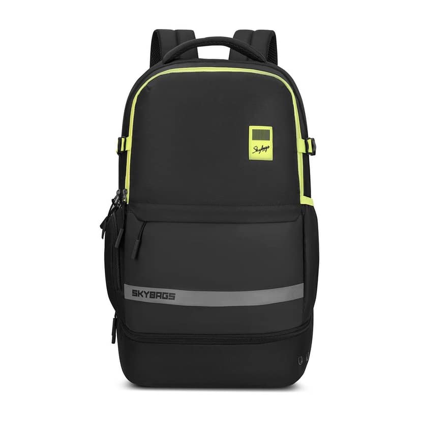 Basecamp 17 Inch Compatible Laptop Backpack 40L | 3 Compartments with Quick-Access Front Pocket & Rain Cover | Tablet Sleeve & Side Bottle Pocket | Office & Travel Backpack for Men & Women