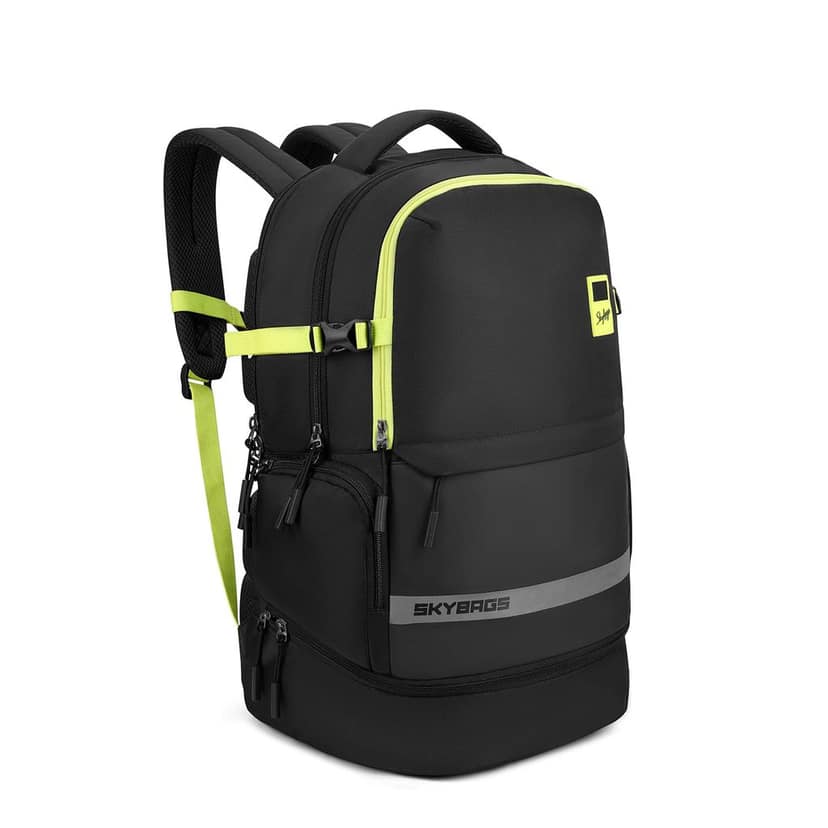 Basecamp 17 Inch Compatible Laptop Backpack 40L | 3 Compartments with Quick-Access Front Pocket & Rain Cover | Tablet Sleeve & Side Bottle Pocket | Office & Travel Backpack for Men & Women view 3
