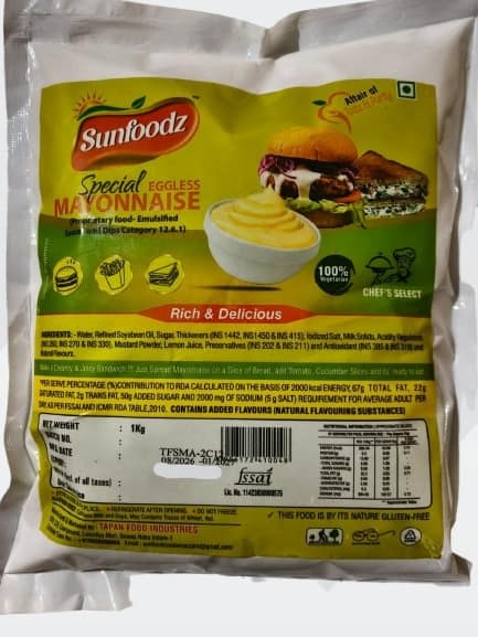 Sunfoodz Special Eggless Mayonnaise 1Kg