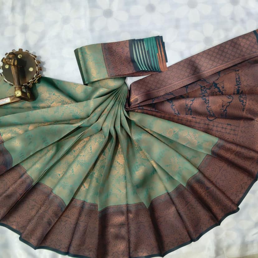 Kubera Silk Cottton Saree with Blouse view 3
