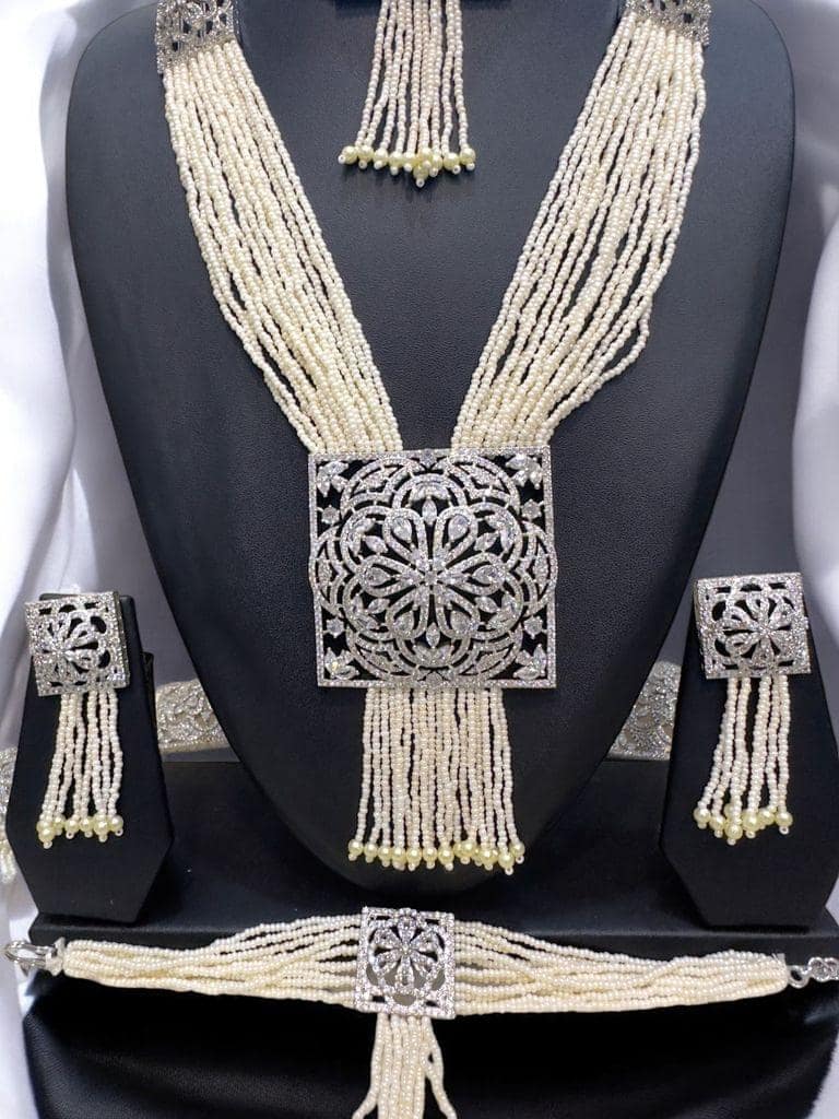 Belt Set With CZ Stones and Pearls - Signature Collection By Amit Chauhan And Sons view 5