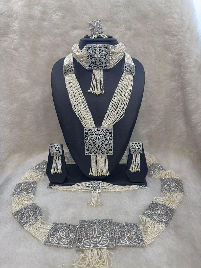 Belt Set With CZ Stones and Pearls - Signature Collection By Amit Chauhan And Sons view 6