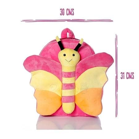 Butterfly Plush Backpack for Toddler Babies Kids 2 to 6 Years Boys and Girls (Pink) view 3