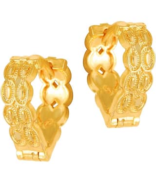 VIVASTRI Golden Clip-Ons Earrings ( Pack of 1 )