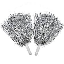 Nawani Pom Pom for Cheerleaders Silver 1 pair view 2