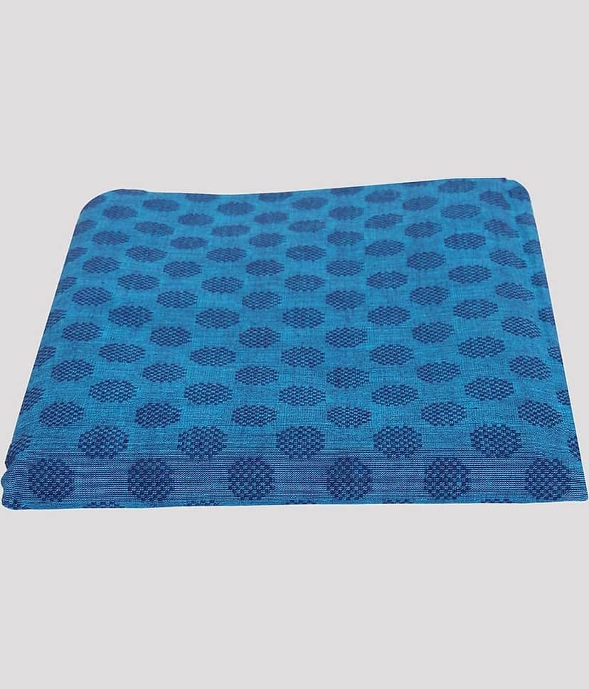 Maharaja - Blue Cotton Men's Unstitched Kurta Pyjama ( Pack of 2 ) view 2