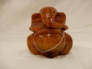 Appu Ganesh 4-inch Teak Wood Idol