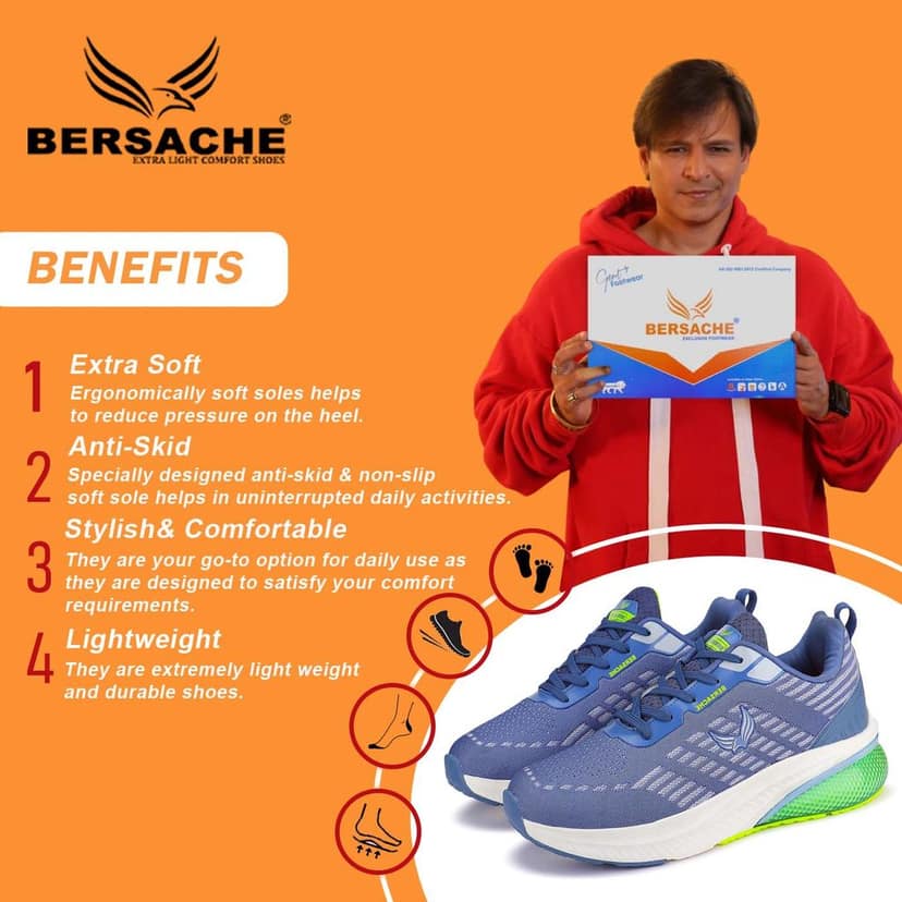 Bersache Premium Sports ,walking,Gym,cricket, Trending Running Shoes For Men's view 2
