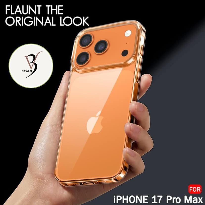 V3Deals Crystal Clear Hard Back Case Compatible with iPhone 17 Pro Max, Non-Yellowing, 360° Shockproof Protection, Camera and Screen Protection, Triple Airbag Technology (iPhone 17 Pro Max) view 4