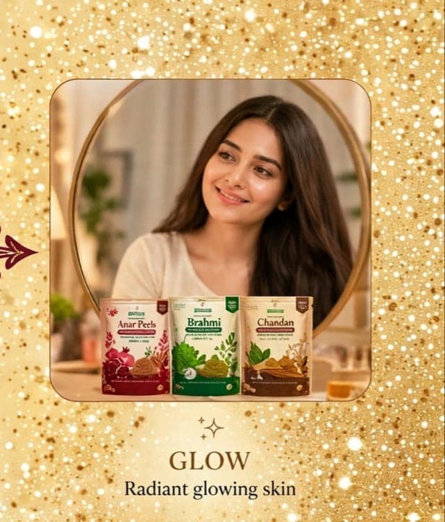 SHUSHRAJ JAIVIK Natural Herbal Combo Pack (Anar Peel, Brahmi & Chandan Facial Powder) - 3 Zip Pouches view 6